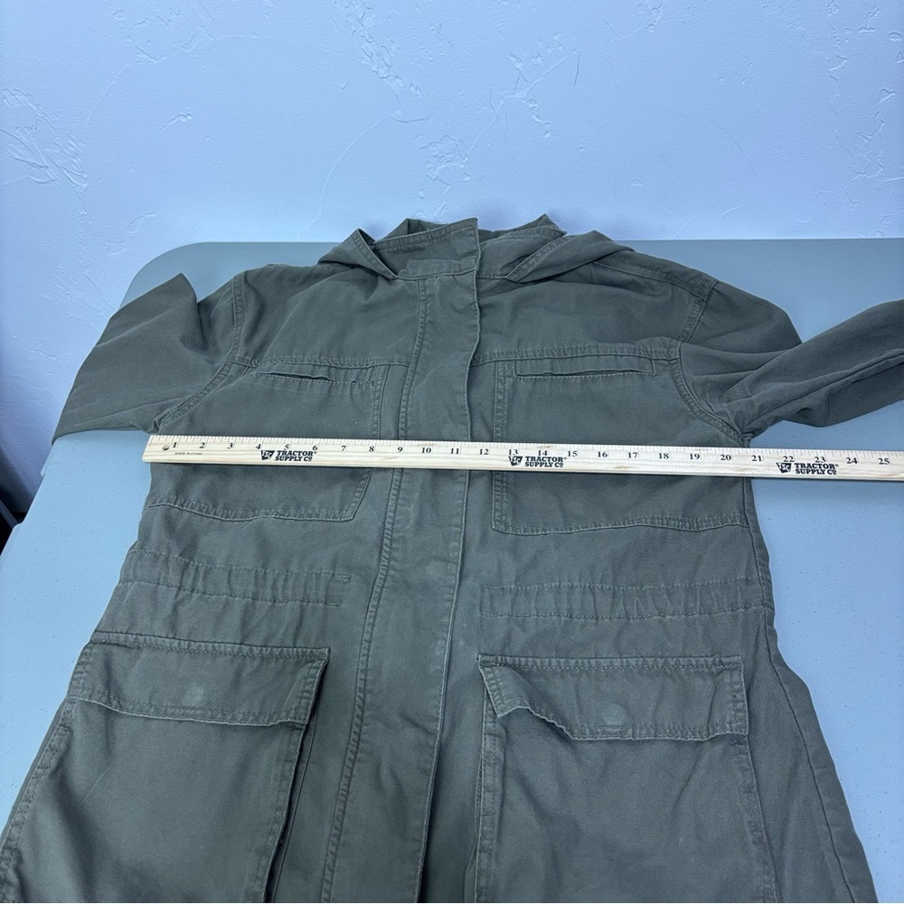 Universal Thread Women's Medium Full Zip Hooded Army Military Green Jacket - Picture 9 of 10